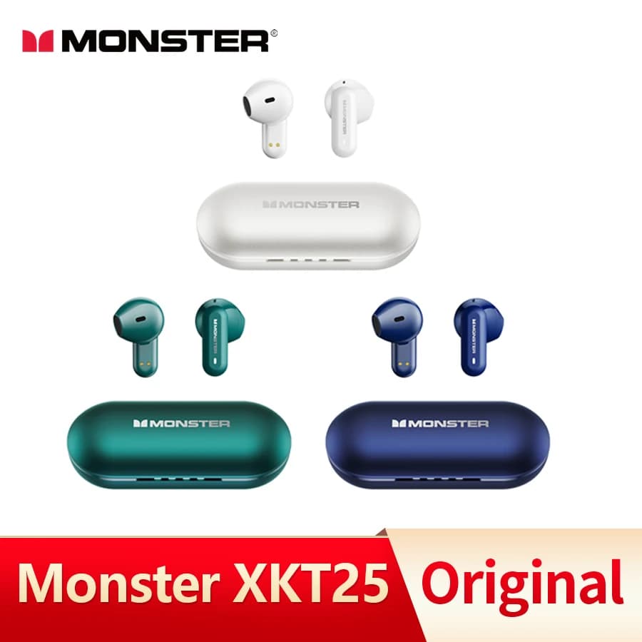 Monster XKT25 Wireless Bluetooth Headphones TWS Hifi stereo headphones Noise reduction Sports earphones with microphone