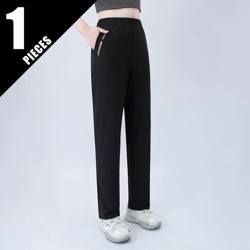 1-Piece Set Of Women's Straight Leg Pants For Spring And Summer Girls Solid Color Versatile Casual Sports Comfortable Pants