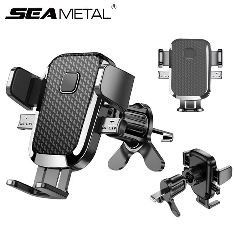 SEAMETAL Gancio aggiornato Supporto per telefono per auto Anti Shake Air Vent Supporto per telefono Rotazione a 360 gradi Stabile Supporto per naigazione per smartphone