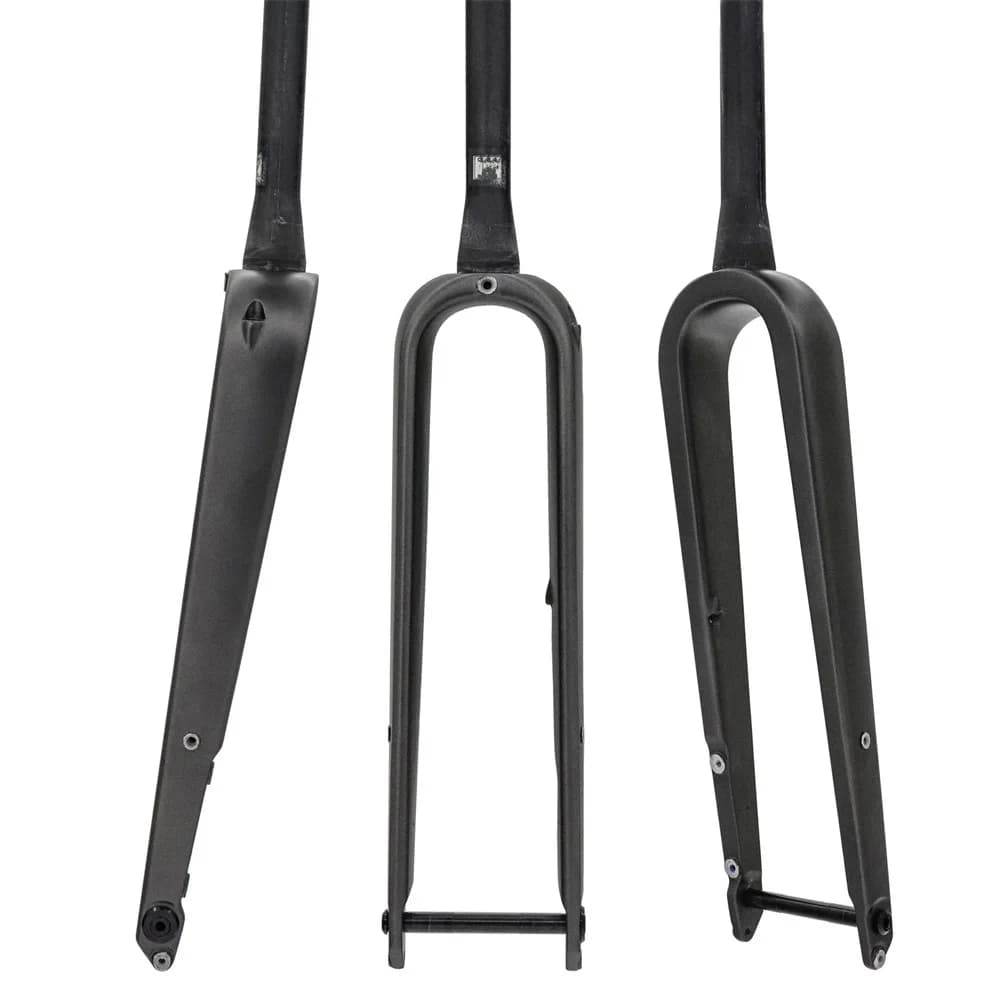 Forcella Anteriore Premium in Fibra di Carbonio per Gravel e Ciclocross, Compatibile con Ruote 700×45C, Perno Passante 12×100mm