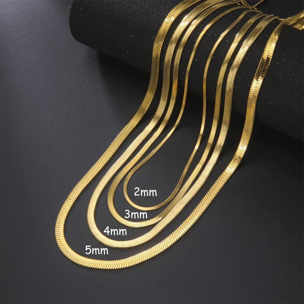 Collana a Catena Serpente in Acciaio Inossidabile Skyrim per Donna Uomo, Girocollo a Spina di Pesce Color Oro, Gioielli di Tendenza 2026, Regalo Caldo