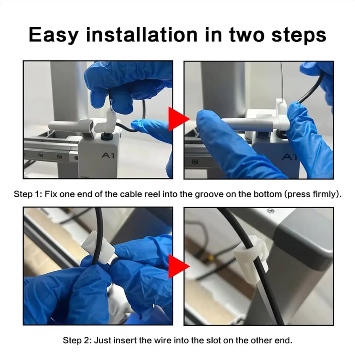 L70A Upgrades Cable Management Chain Kit - Anti-Tangle Drag Chain for X/Y Axis Cable Management Easy Install