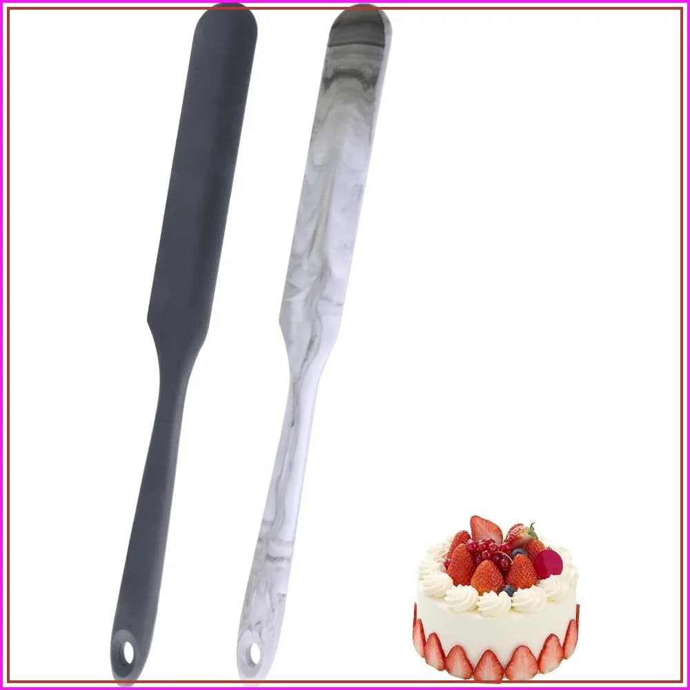 2 Pcs 13 Inch Silicone Jar Spatulas, Non-Stick Heat Resistant Cake Cream Spatulas Set for Jars, Blender, Cooking Baking