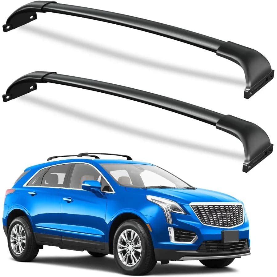 Barre trasversali per portapacchi in alluminio AllMetal per impieghi gravosi compatibili con Cadillac XT5 20172025 per bici da carico sul tetto