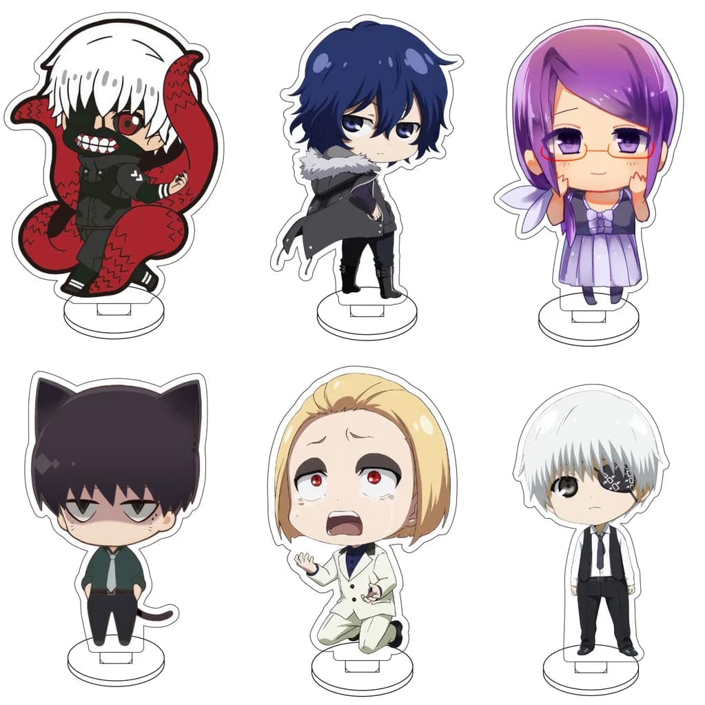 10CM Anime Tokyo Ghoul Kirishima Ayato Touka Kirishima Kaneki Ken Cos Acrylic Figure Stand Cute Gifts Ornaments