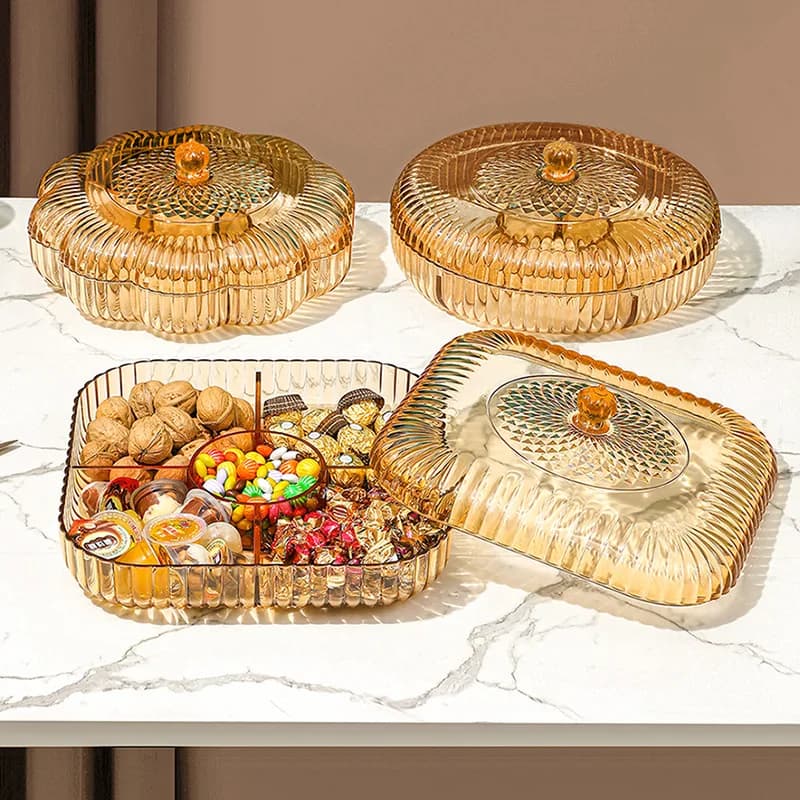 Vassoio di frutta di lusso per uso domestico tavolino da salotto scatola di caramelle vassoio per Snack vassoio di frutta secca posizionato scatola di immagazzinaggio di semi di melone