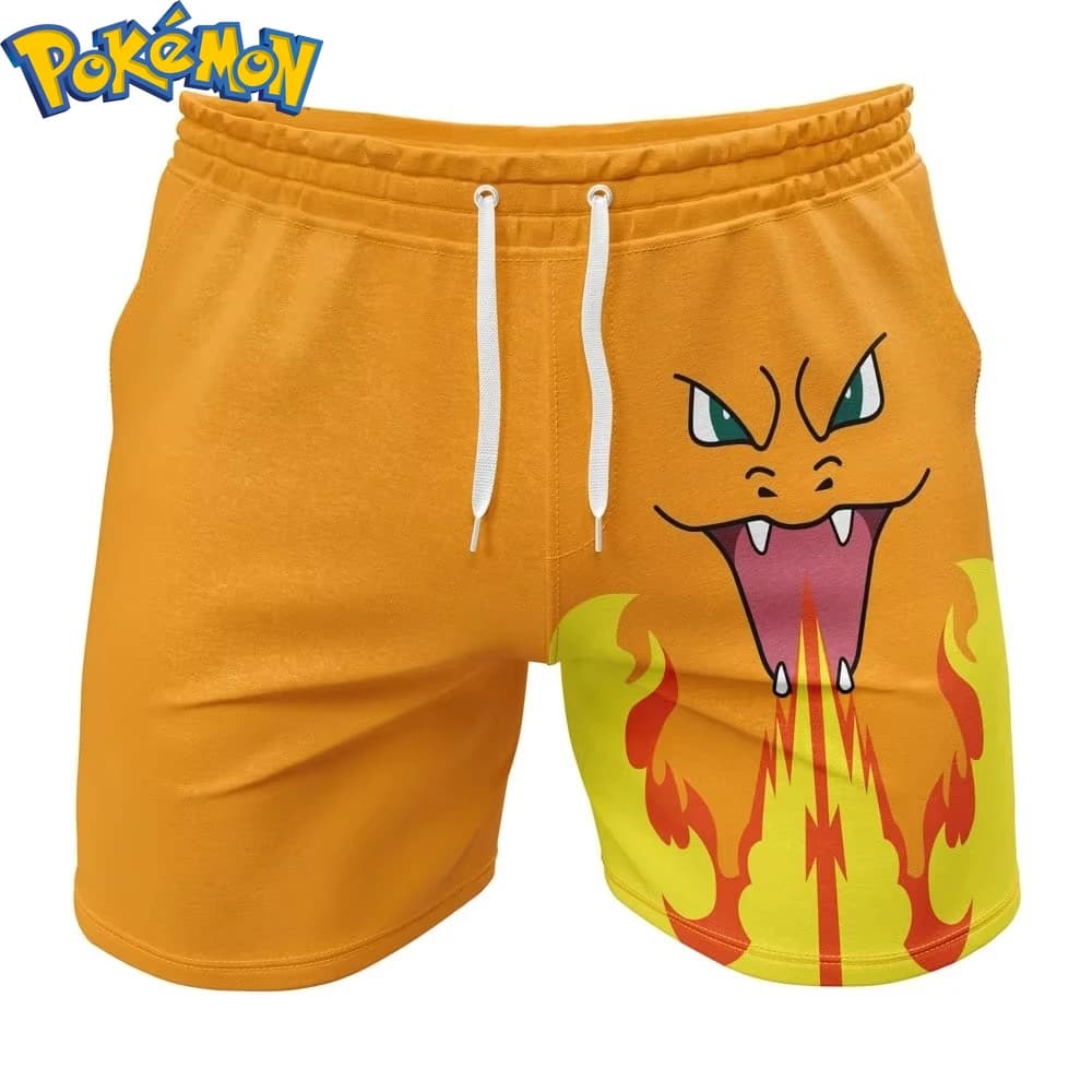 Pantaloncini da Spiaggia Pokemon Charizard 2026 Senza Tasche, Asciugatura Rapida, Tipo Fuoco, Costume da Bagno Anime per Bambini e Adulti, Shorts Casual Estivi