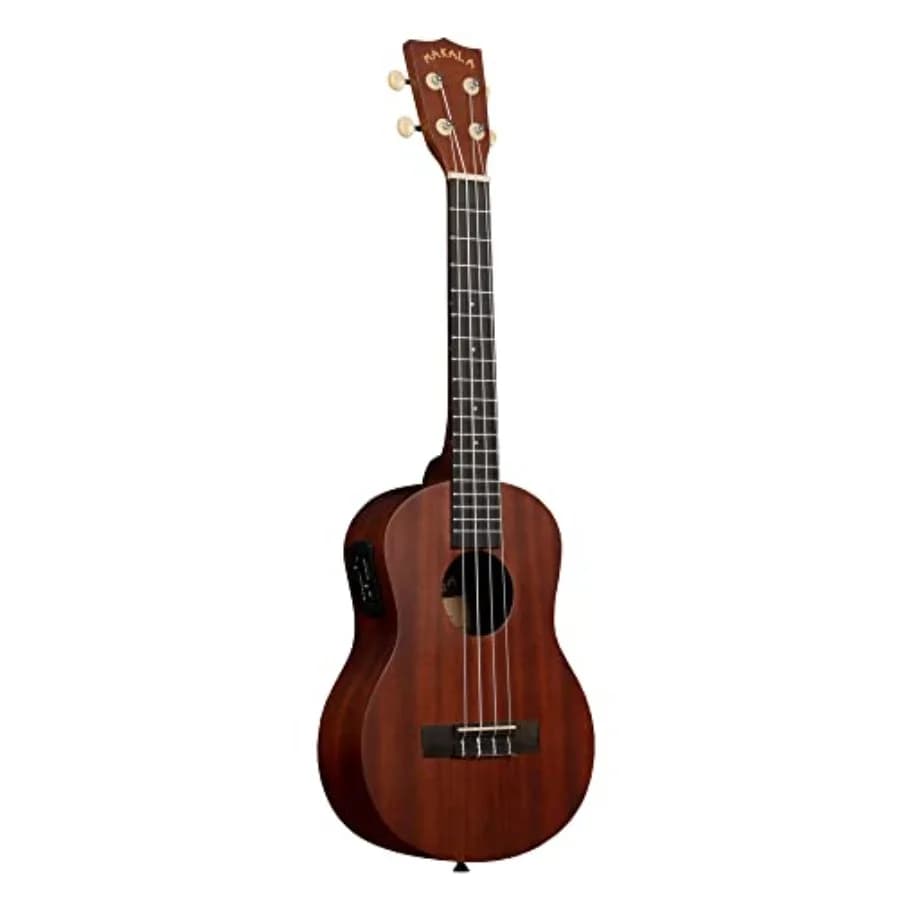 Tenor ukulele for music performance, natural wood finish, lightweight mahogany body, warm tone and smooth playability