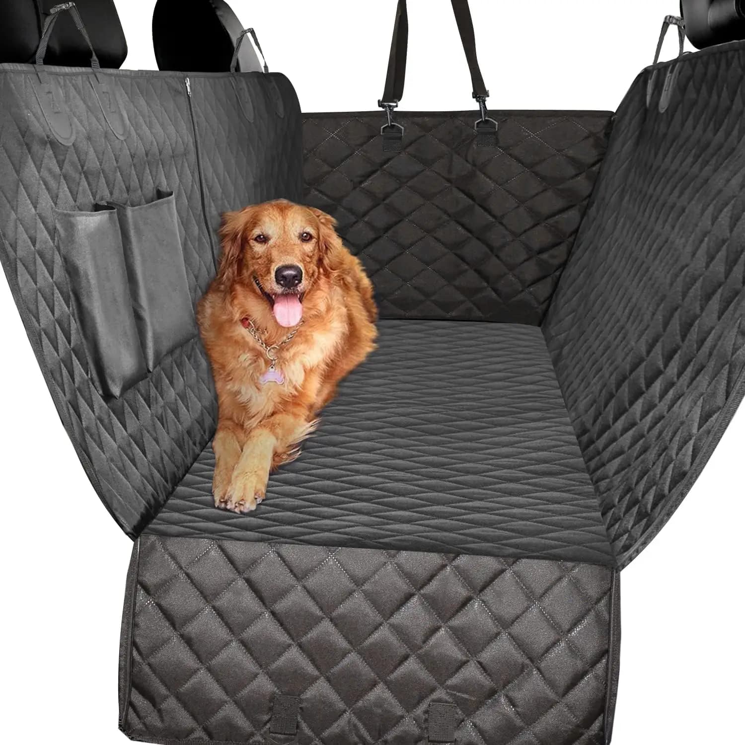 Coprisedile per auto per cani impermeabile antigraffio, amaca per animali domestici con sedile posteriore antiscivolo 600D per cani, adatto per auto camion SUV