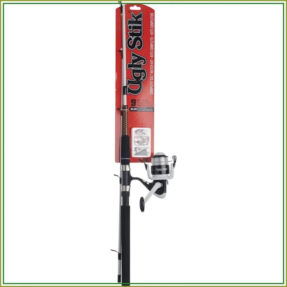 7ft Complete Spincast Fishing Rod and Reel Combo Kit with Tackle, 2-Piece Telescopic, 5.1:1 Gear Ratio, Pre-Spooled