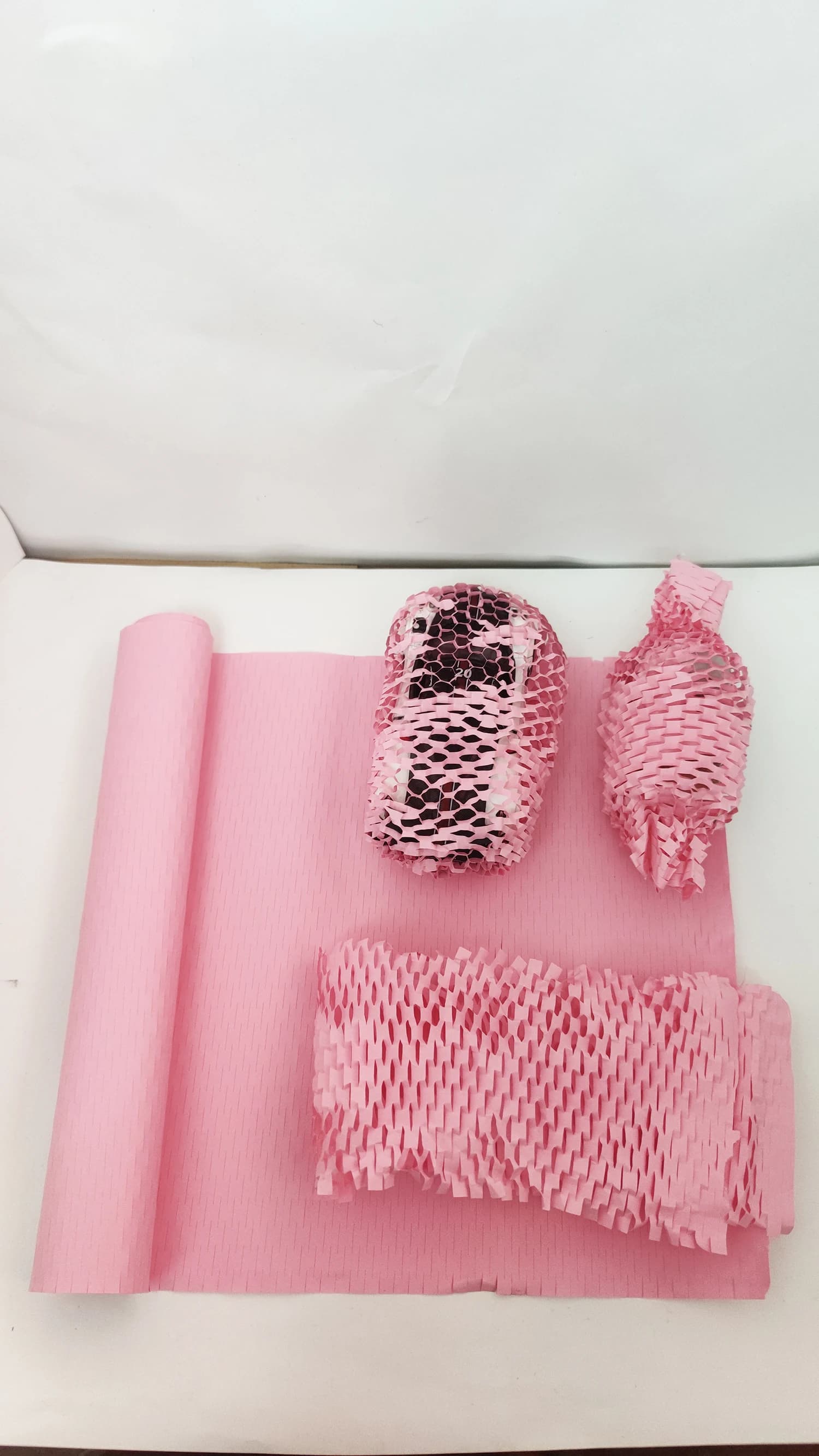 pink Honeycomb Paper Gift Wrapping Paper Gifts Box Filler Material Fruit Packaging Shockproof Filler Origami Paper
