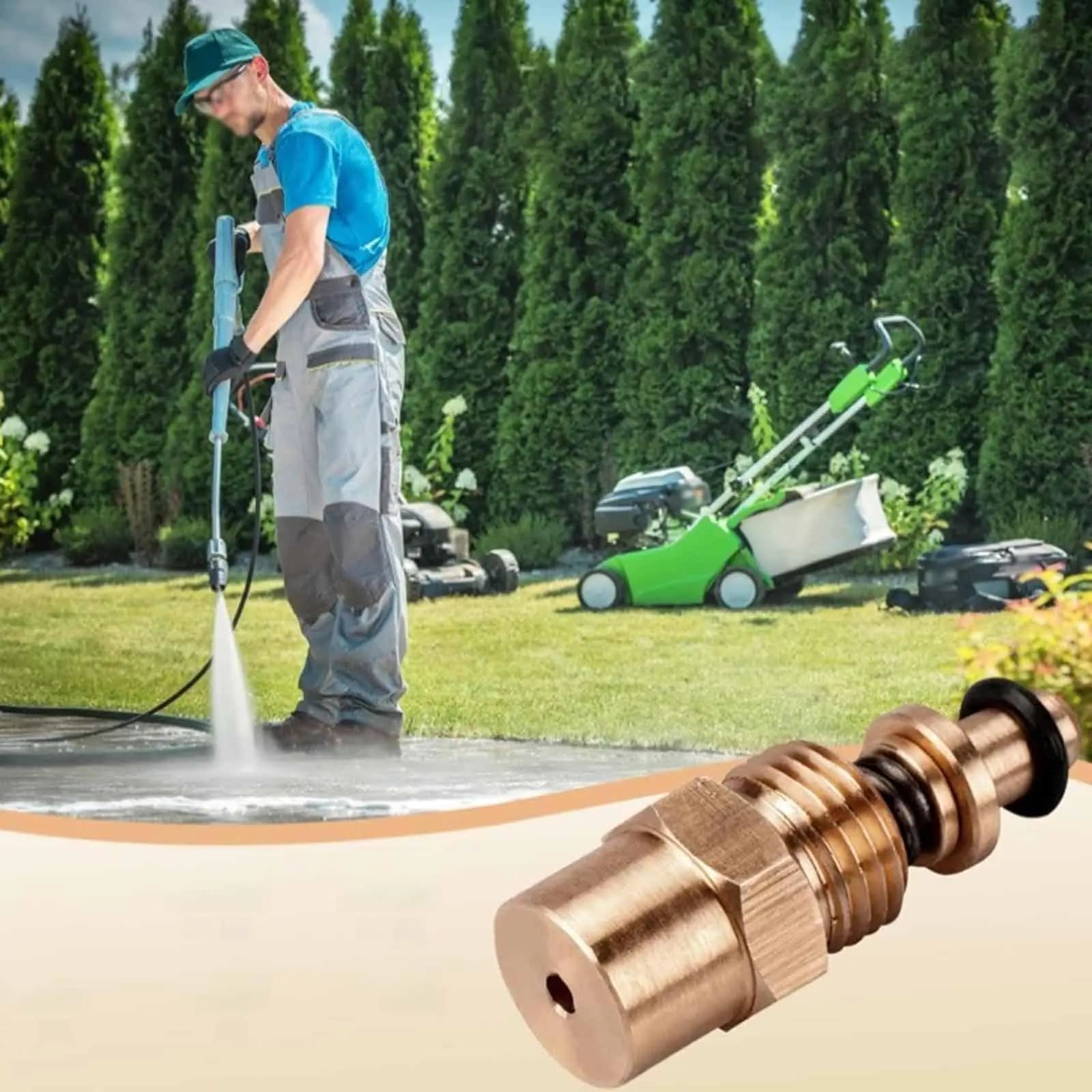 Valvola di Aumento Pressione per Idropulitrice, Gruppo Valvola di Sovralimentazione Oro Nero, Ricambio per Casa, Giardino, Autolavaggio DXPW3835