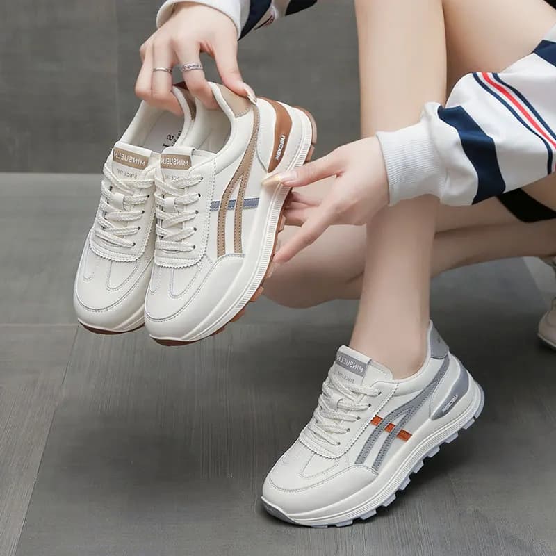 Women's Running Shoes Spring 2025: Fashion Casual Sports sneakers, Lightweight, with thick sole, Comfortable and Versatile, Slip-On