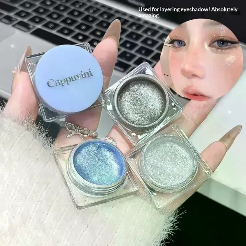 Cappuvini Ombretto Liquido in Gel Glitter Perlato Illuminante Corpo Monocromatico Shimmer Effetto Seta Lucido Brillante Paillettes Asciugatura Rapida