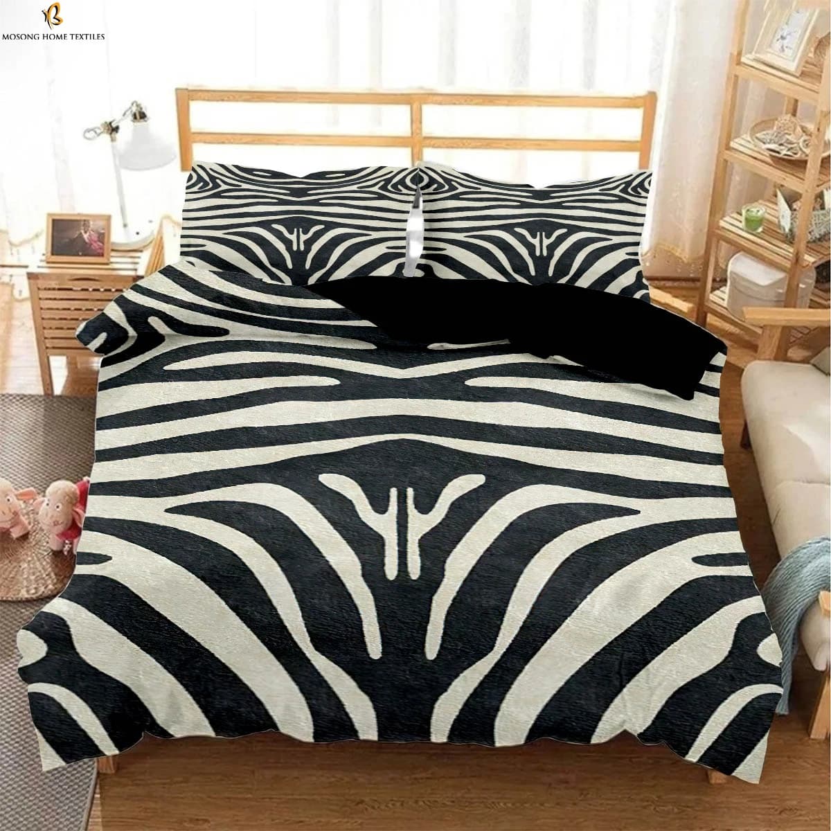 Set 3 pcs duvet duvet cover animal fur Texture Zebra Leopard 3D printed duvet cover for children soft bed for boys and girls
