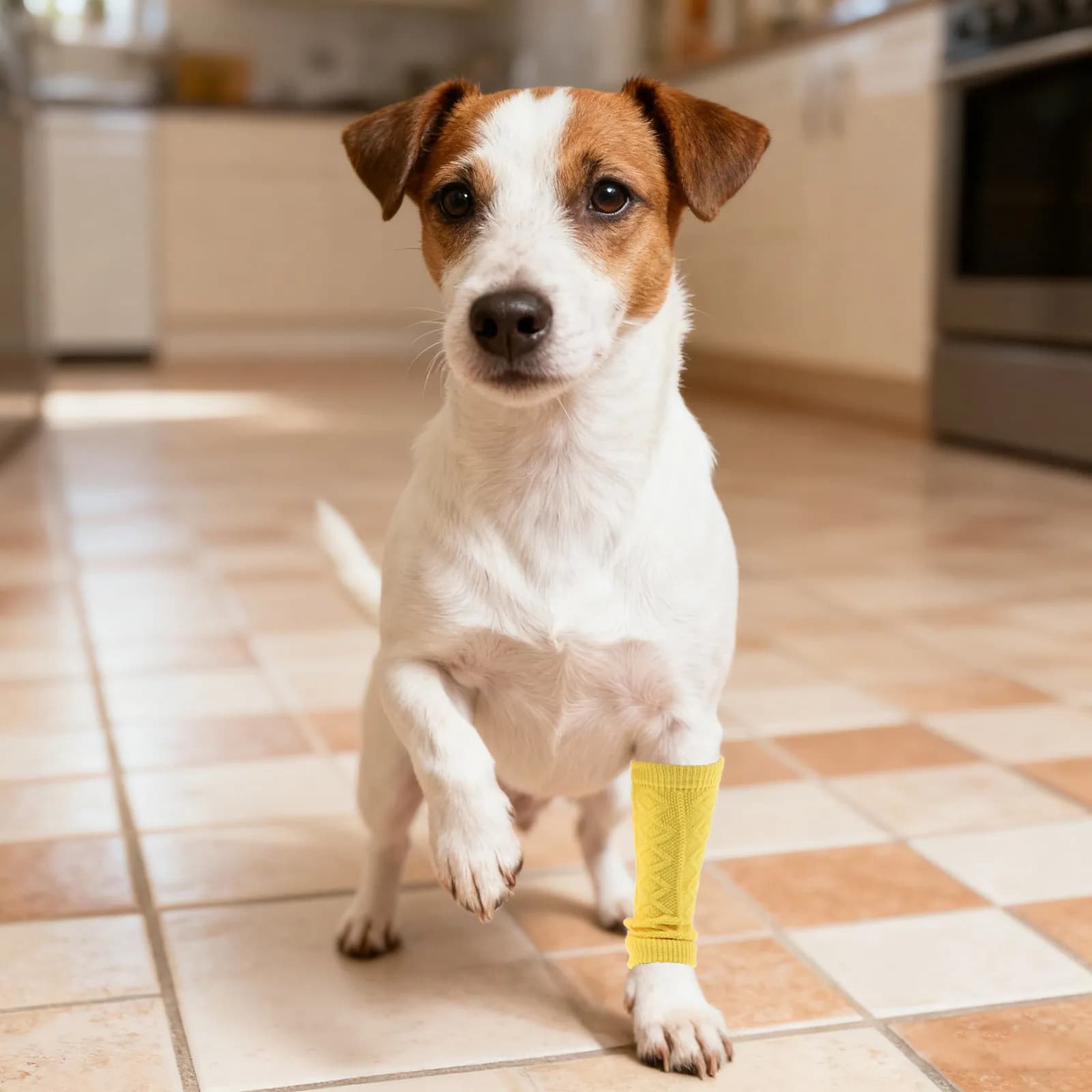 8 Pezzi Calze Traspiranti in Maglia per Cani, Protezione Gambe Anteriori e Posteriori, Scaldagambe, Ginocchiere Elastiche Antiscivolo, Fascia per Gomito e Ginocchio per Cani