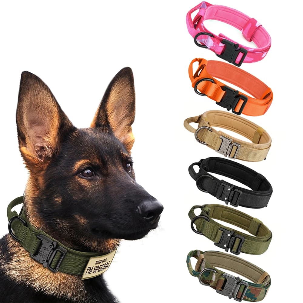 Dog training collar Adjustable tactical leash Set Control handle Lead collar for pets for small dogs