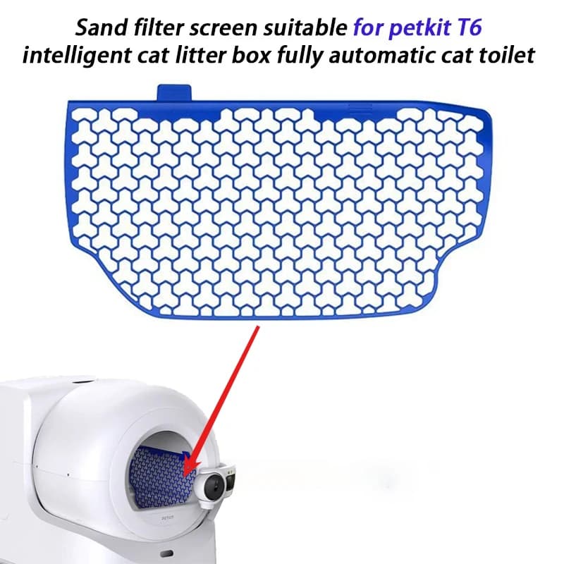 Filtro a Rete per Sabbia Compatibile con Lettiera Automatica Intelligente Petkit T6, Rete Filtrante Rimovibile per Toilette Automatica per Gatti