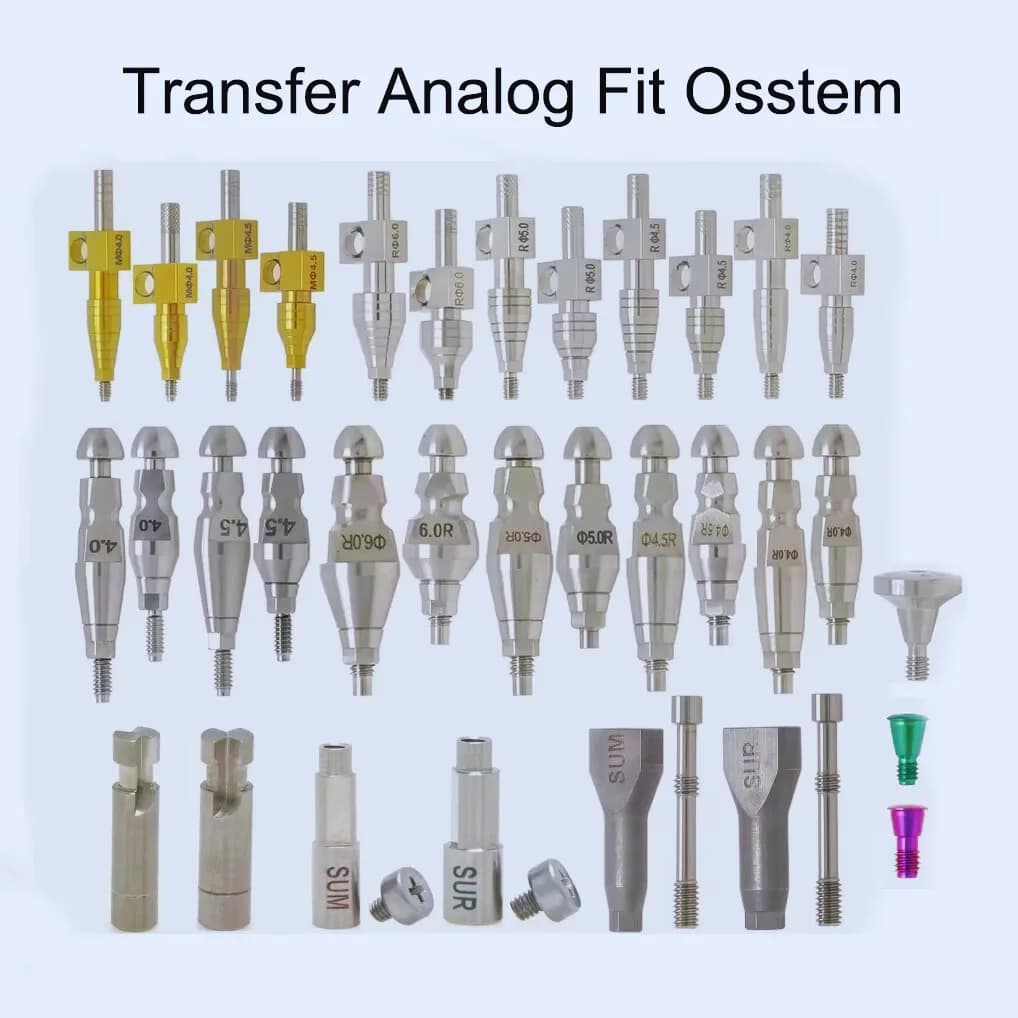 OSSTEM Hiossen dental open transfer rod, closed tray impression coping, plaster fixture, laboratory simulated abutment nut1pcs