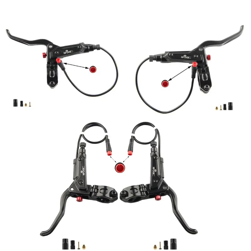 NFOX GT267 Mountain Bike Freno Idraulico Spegnimento Maniglia del Freno 2/3 Spille E-Bike Leva del Freno Olio Bafang Hall E Bike Accessori
