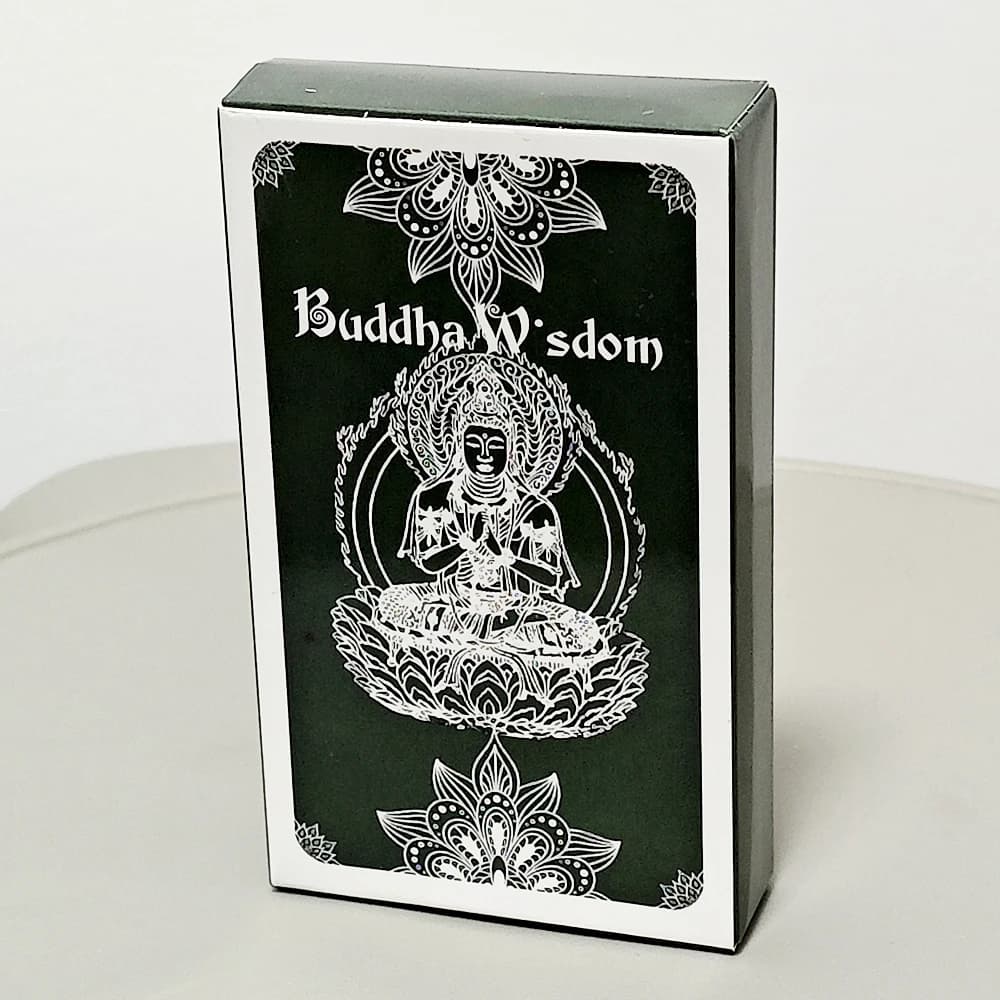 Carte spirituali 54 pezzi Mazzo di oracolo della saggezza del Buddha per letture generali, guida divina e ispirazione 10,3 * 6 cm
