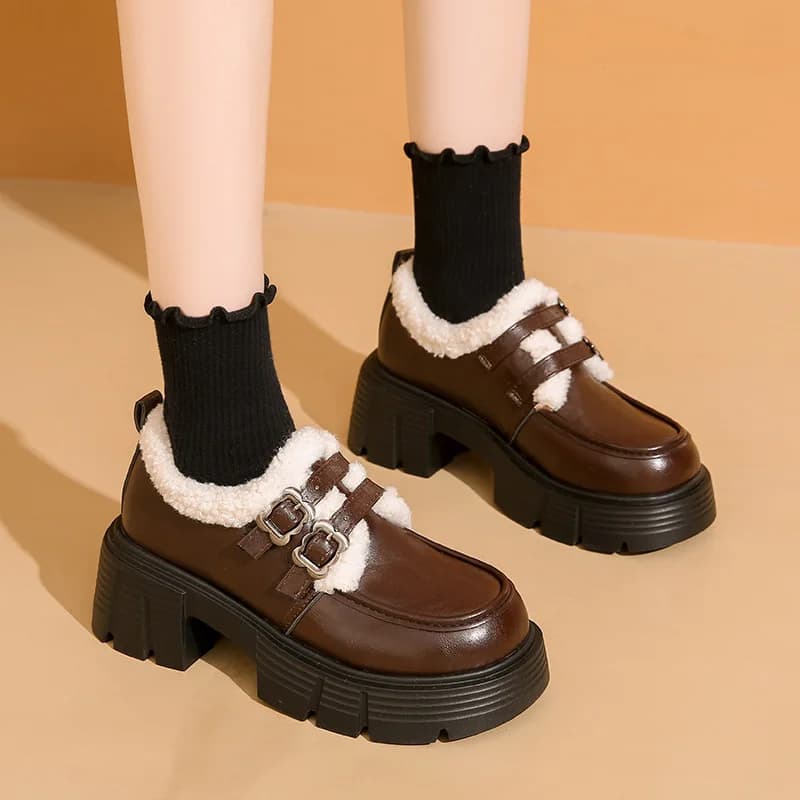 Scarpe Le Fu da Donna, Nuova Collezione Autunno 2026, Stile Britannico, Scarpe Singole per il Pendolarismo Femminile