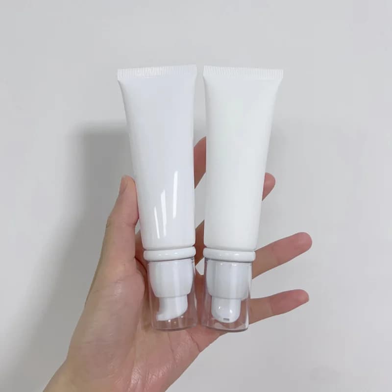 10-100 Pieces Tubes Empty Soft 30/50ml White/Neri with Vacuum Pump for Fondotinta, Lotion, Cream BB and Cosmetics