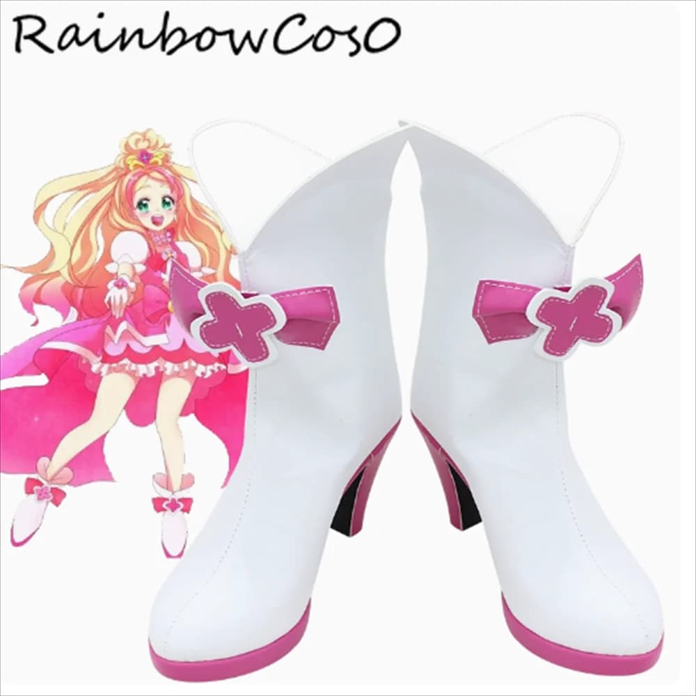 Haruno Haruka Cure Flora Go Principessa Scarpe Cosplay Stivali Gioco Anime Party Halloween RainbowCos0 W4817