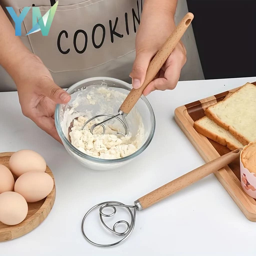 Kneading Machine Stainless Steel Manual, Mixer, Mixer for Flour, Non-stick Cooking Tools for Kneading