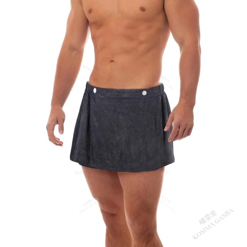 Men's Wearable Towel, Magic Gonna for Sauna, Soft and Breathable, Multipurpose Light Bathrobe for Beach and Sport