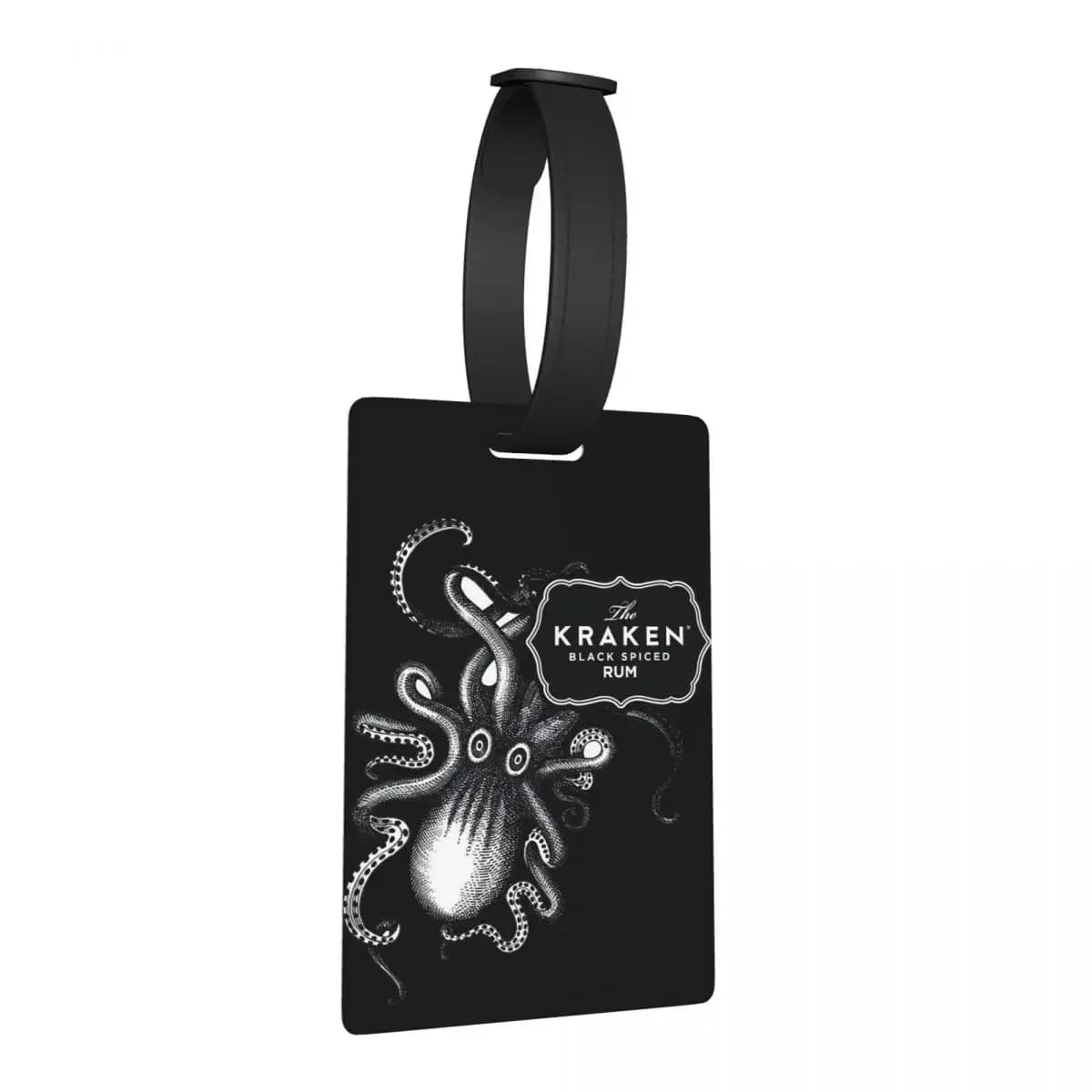 Kraken Rum Etichette per bagagli Accessori per valigie Viaggio Carino Bagagli Etichetta d'imbarco Porta etichette ID Nome Indirizzo