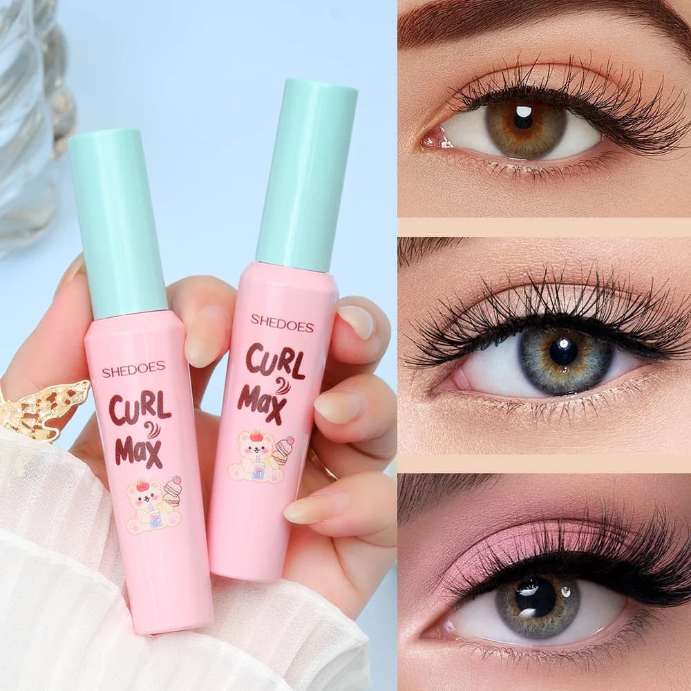 Mascara riccio spesso 1 pezzo impermeabile e resistente al sudore, facile da applicare, effetto trucco naturale