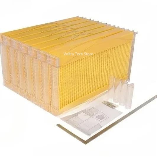 7PCS Self-flowing Honey Hive Foundation Plastic Honey Bee Hive Honey Extraction