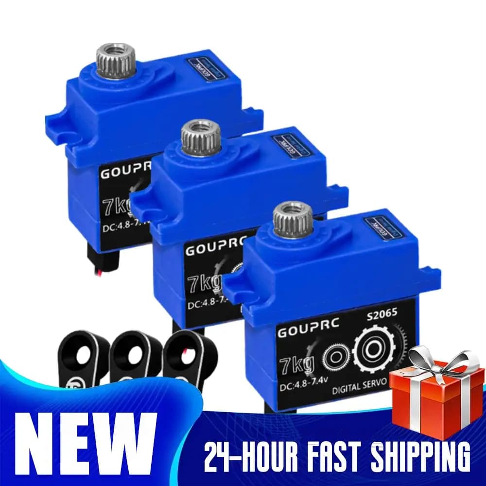 1-3PCS RC Digital Micro Servo con Servo Corno Metal Gear Servo Digital Servo per 1/10 RC Crawler Car SCX10 III TRX4 TRX6 7KG