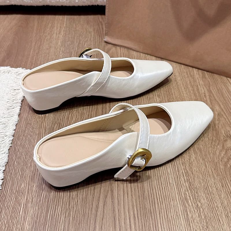 2026 Summer New French Retro Mary Jane Shoes, Low-Heeled, Everyday Versatile, Match with Dresses, Sandals for Going Out