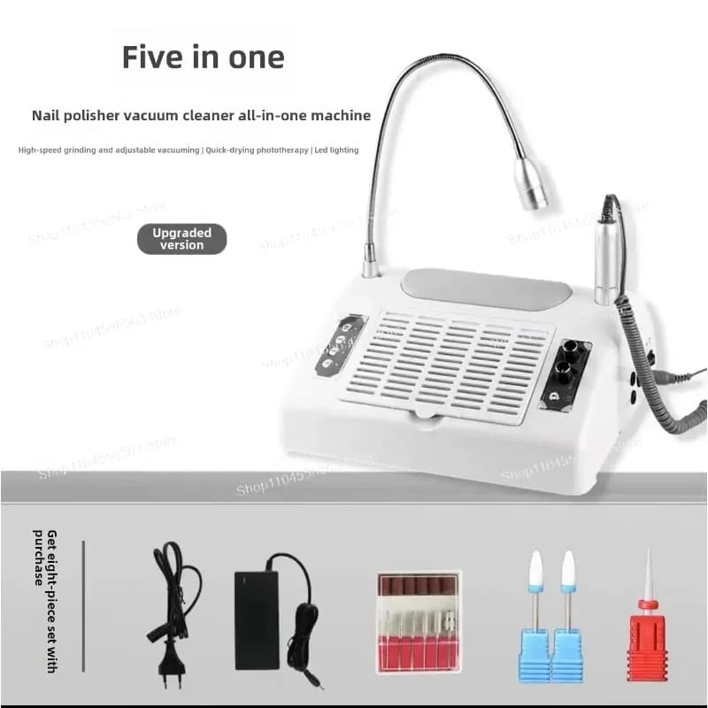 Set completo per manicure per principianti: cuscino speciale, lampada da 96W e aspiratore integrato