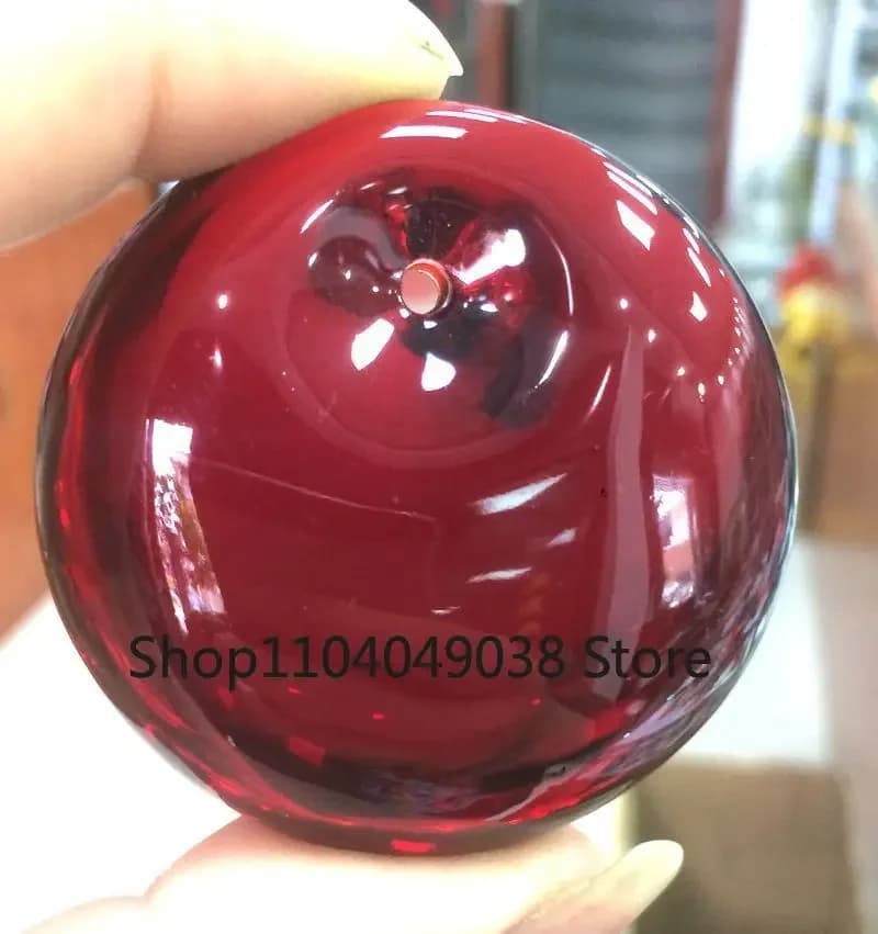 23*50mm Natural Mexican Amber Beeswax Blood Safety Buckle Pendant Necklace Jewelry for Women Men Red Amber Pendant Gemstone
