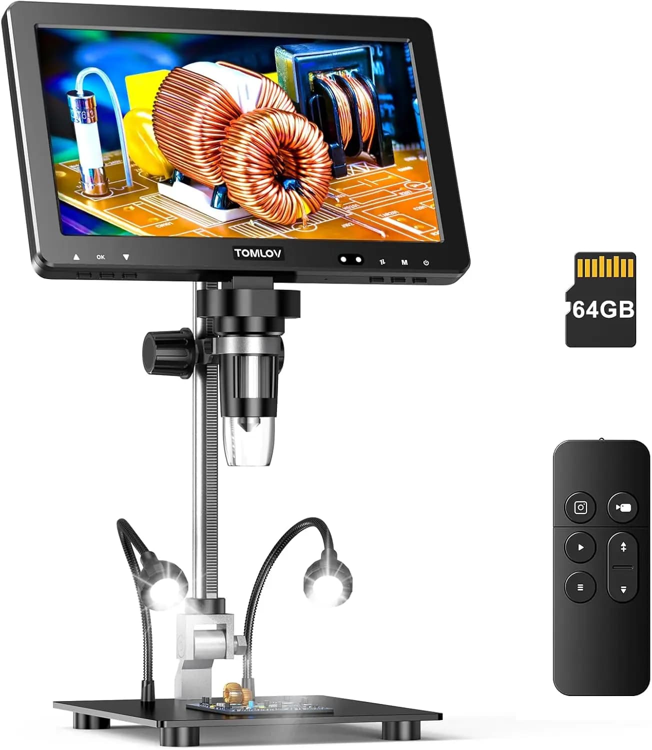 Microscopio Digitale DM9 Max 20MP 10-1500X HD IPS HDMI con Schermo LCD per Saldatura e Ispezione Monete