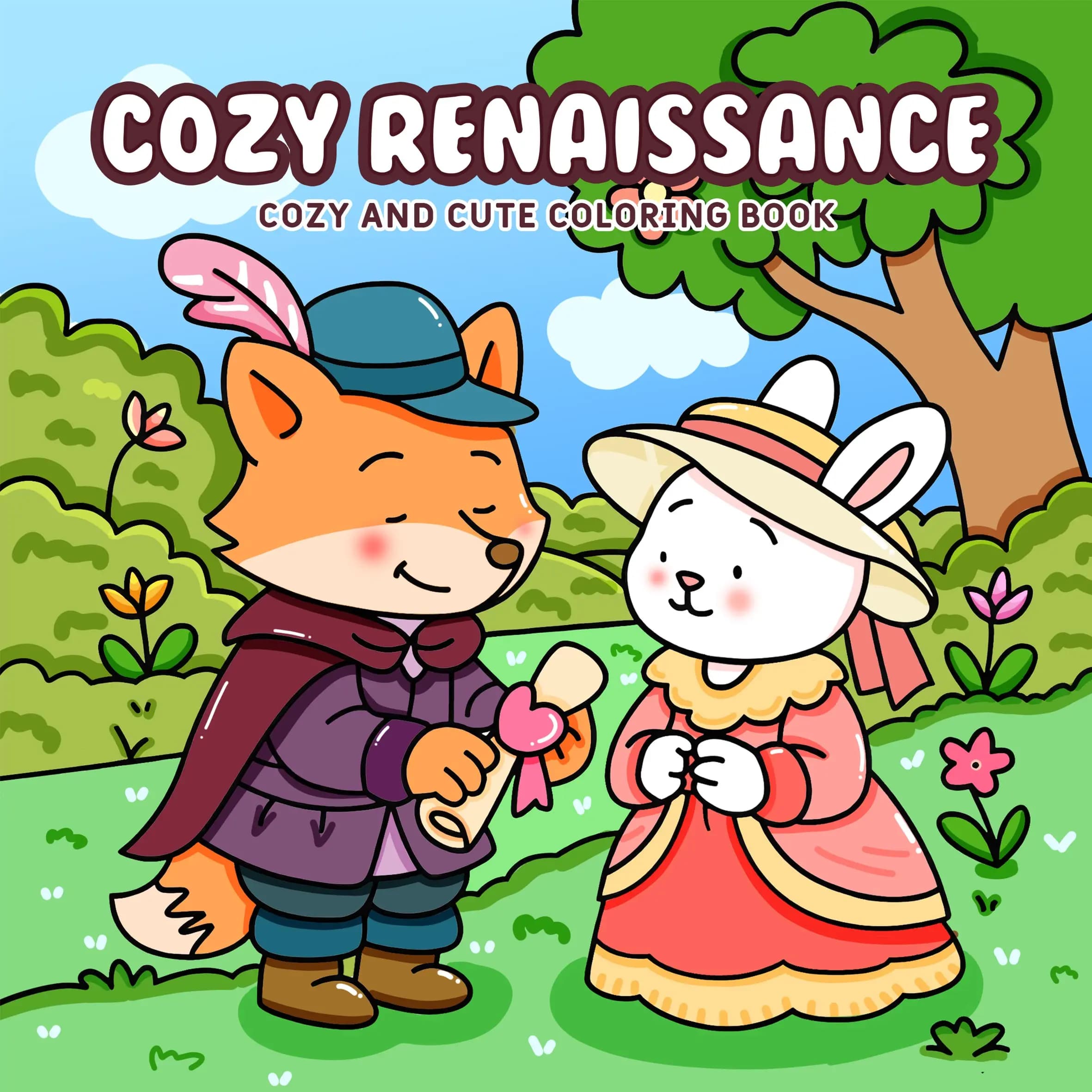 COZY RENAISSANCE Bold-easy Patterns Coloring Book for Adults Cute Drawing Book Perfect Gift for Party and Birthday