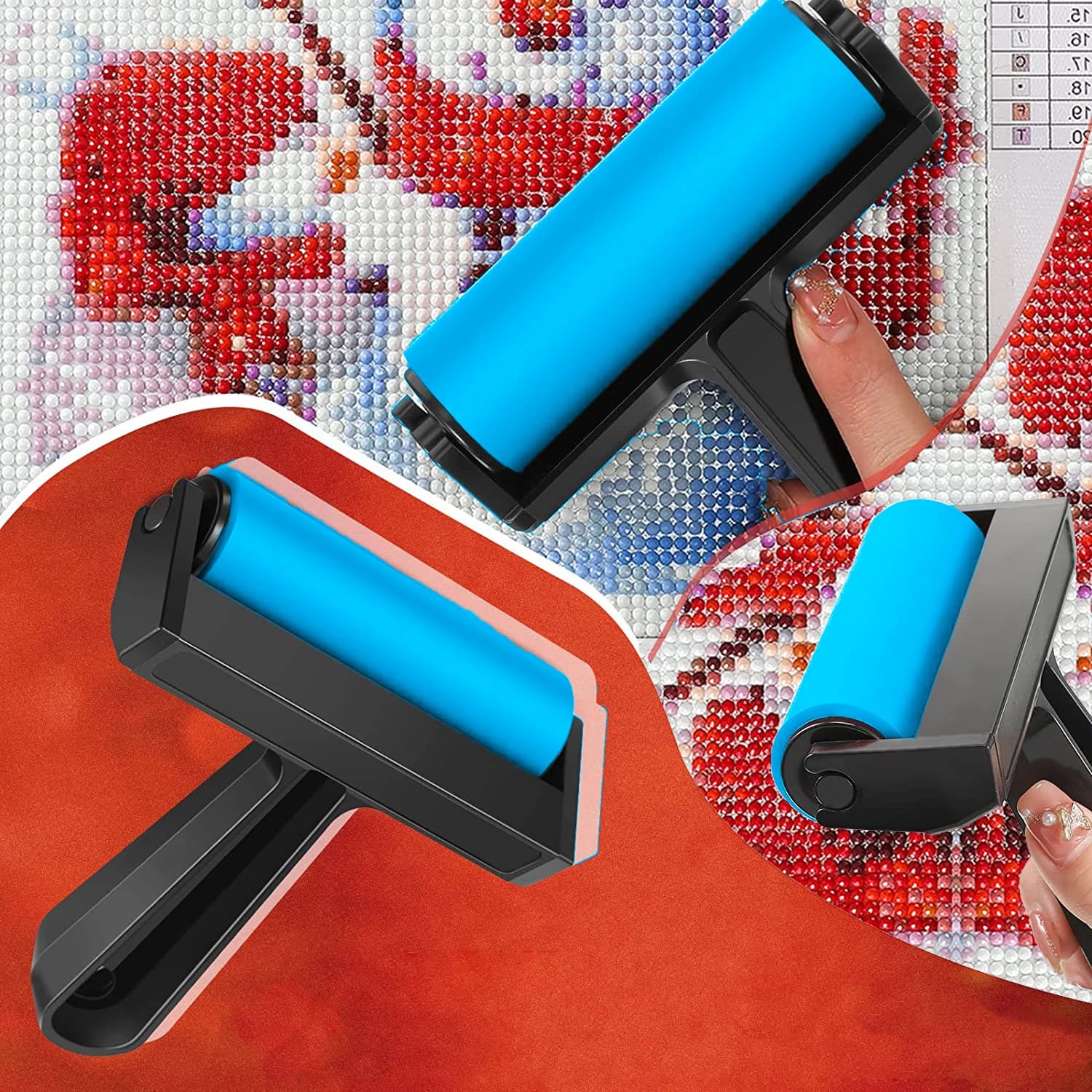 Rullo per pittura con diamanti, strumenti per pittura/arte con diamanti 5D pieni per adulti e strumenti per accessori di pressatura ideali