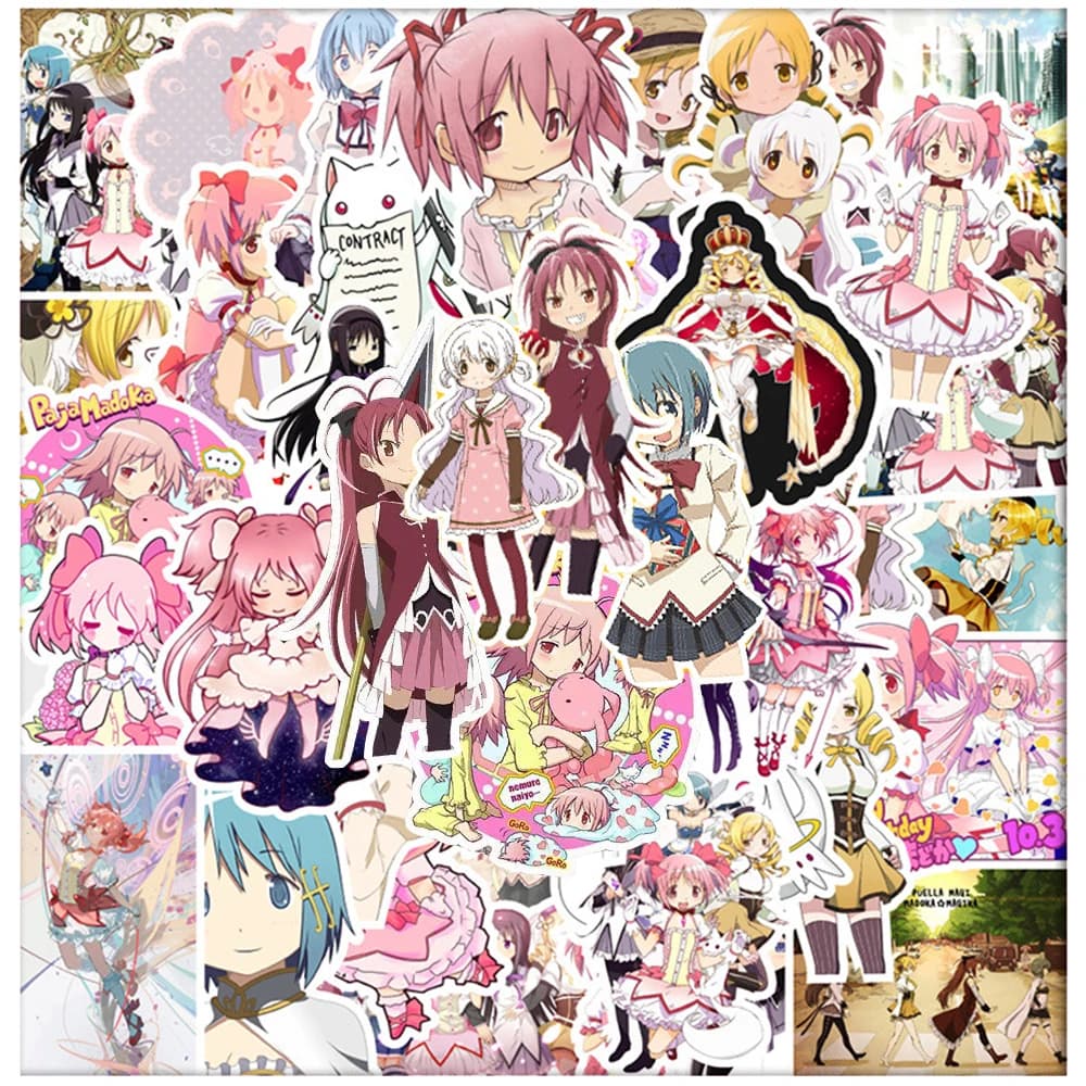 10/30/50pcs Puella Magi Madoka Magica Anime Graffiti Stickers Cute Decoration Decals DIY Motorcycle Laptop Phone Cartoon Sticker