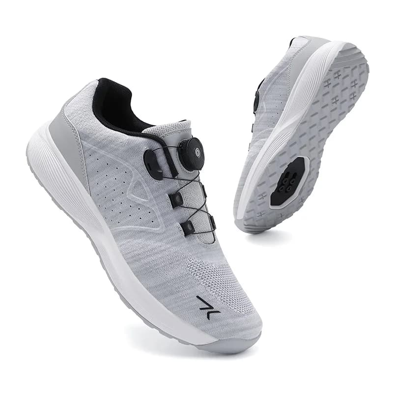 Scarpe da ciclismo con attacchi per uomo, per pedali piatti, MTB, bici da corsa, sneaker da ciclismo indoor, scarpe da mountain bike, scarpe SPD con blocco per corsa