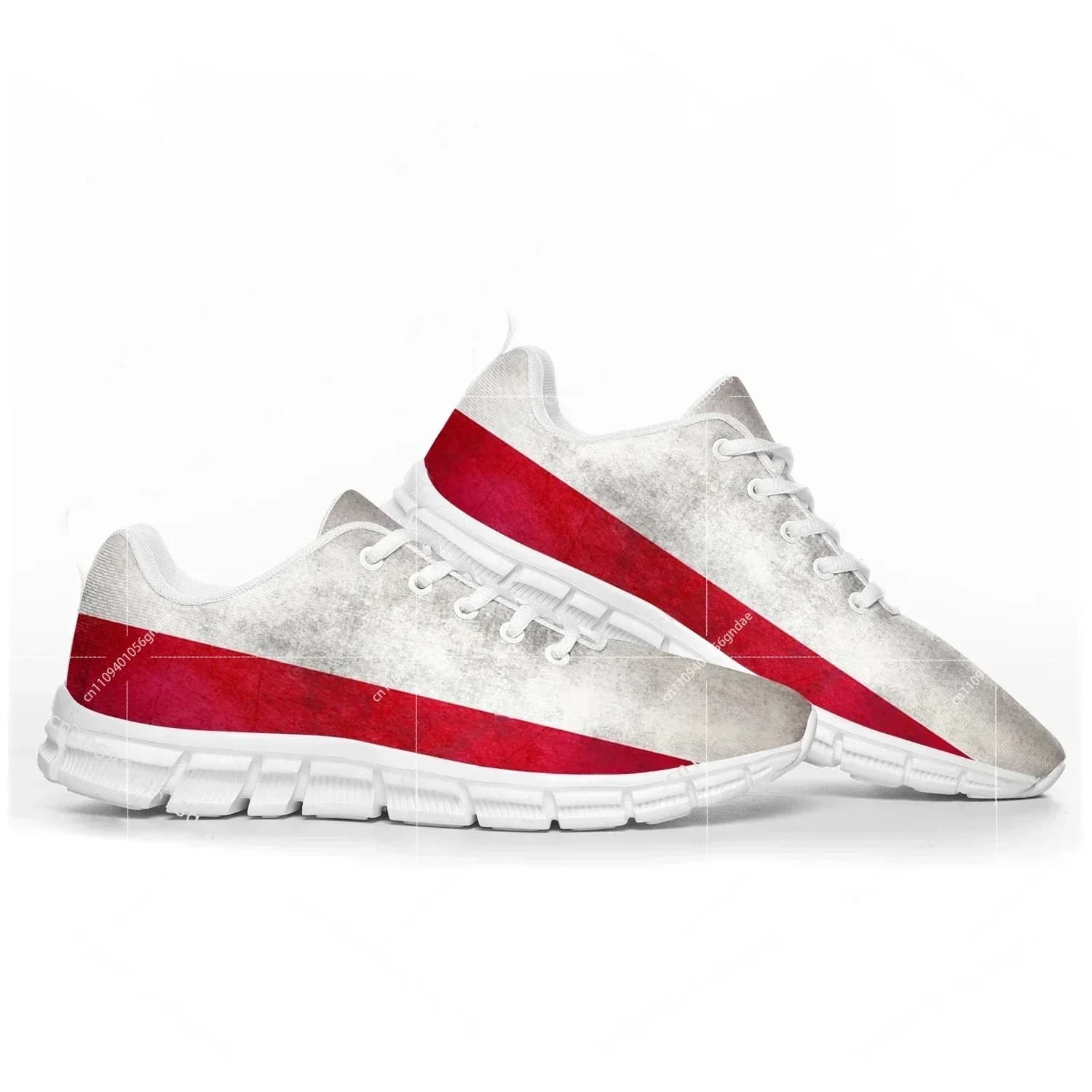 Mens Womens Adult Polish Flag Stretch Fabric Not above Ankle Casual Custom High Quality Couple Sports Sneakers True to Size