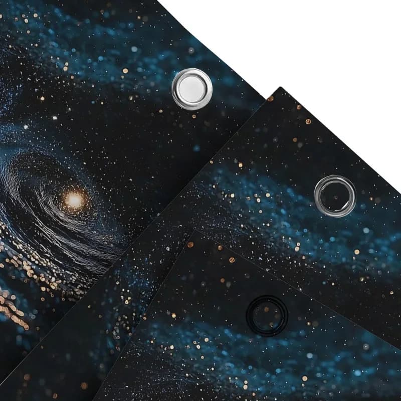 Tenda da doccia galattica Whirlpool - Decorazione Mystical Space Vortex per bagno - Gancio complementare impermeabile e durevole