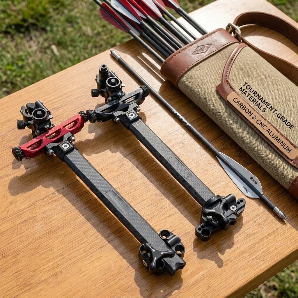 Carbon Fiber Frame Adjustable Compound Bow Sight Pin Sturdy Universal For Right AndLeft Hand Target Archery Shooting Accessories
