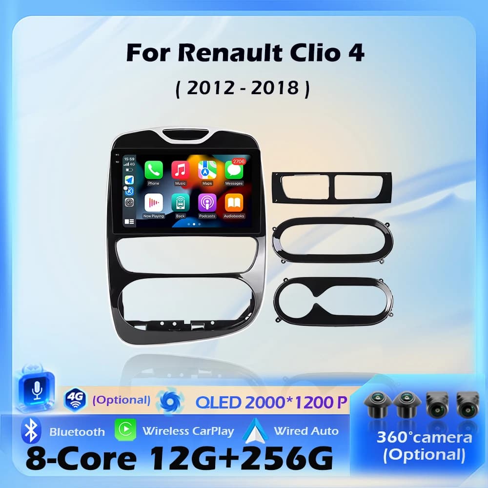 Car Multimedia Player Wireless CarPlay For Renault Clio 4 2012 - 2018 Android 16 Car Radio Multimedia Navigation GPS 4G WIFI BT