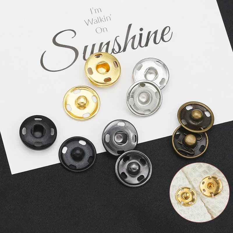 10-20 Bottoni a Pressione da Cucire per Cappotti, Borse, Pelli, Nautica, Tela, Fai da Te, Cucito, Abbigliamento 10MM NK008