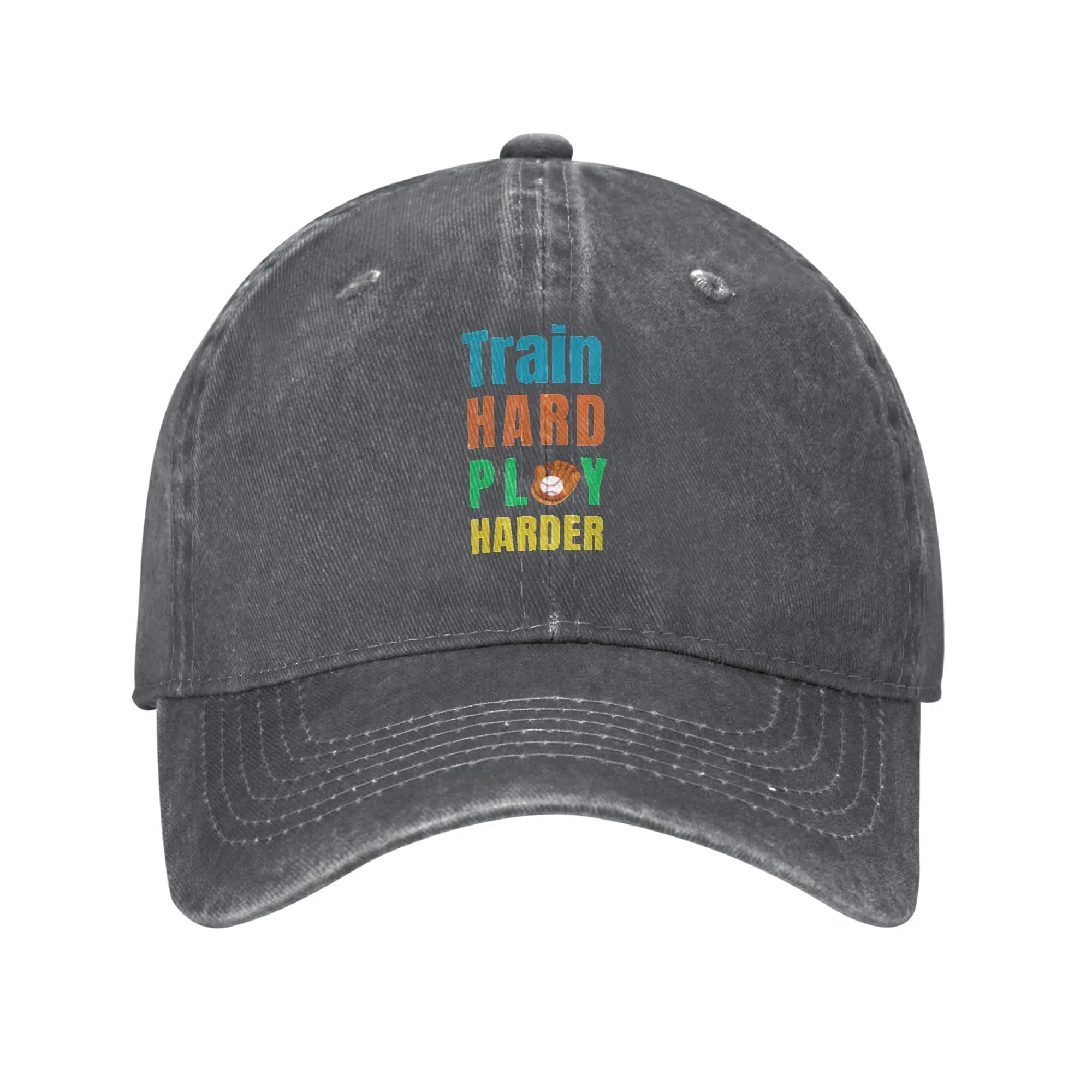 Fashion Train Hard Play Harder - Baseball baseball cap Hat Men's Panama Hat