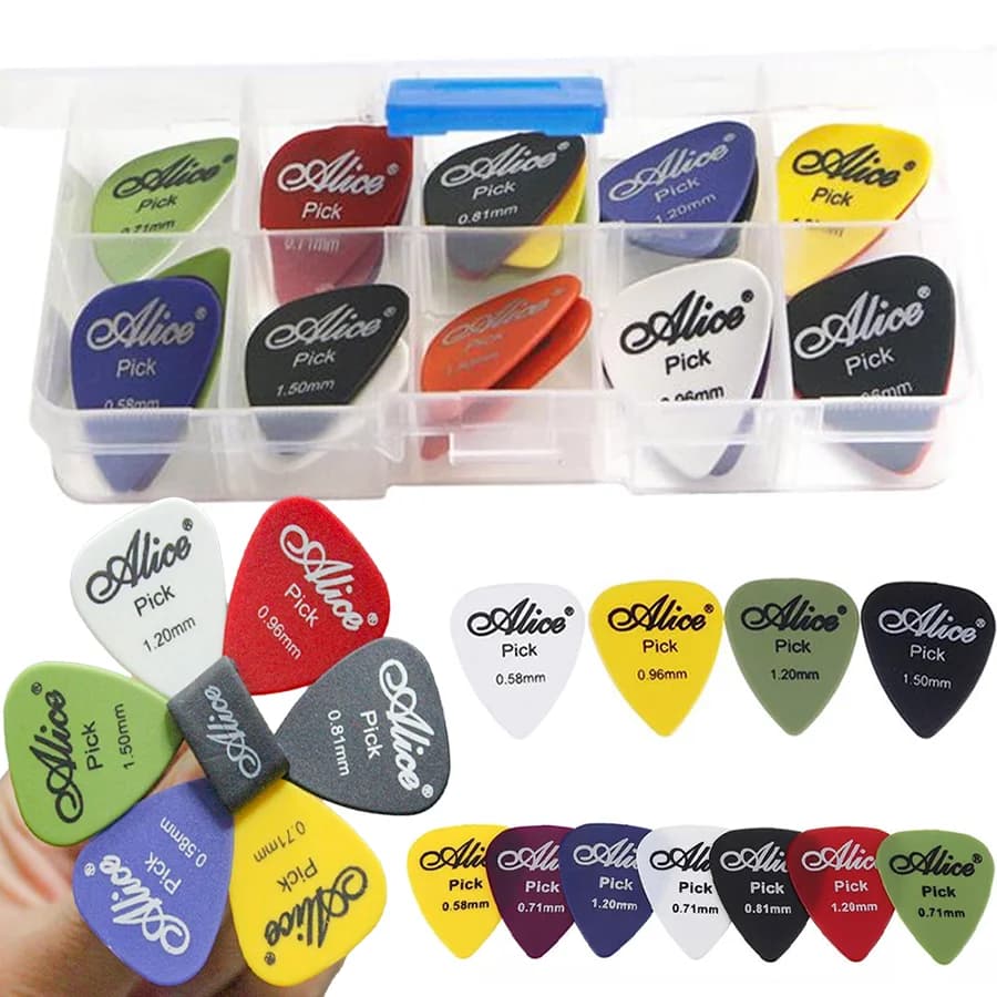 Set di 30/50 Plettri per Chitarra in Scatola, Multimisura, per Performance sul Palco, per Basso e Ukulele, Accessori per Strumenti a Corda per Amanti della Musica XJM