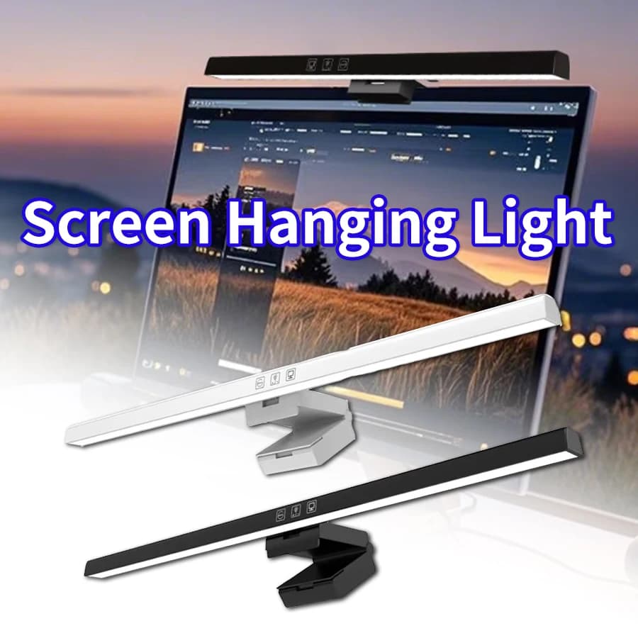 Lampada da Scrivania con Luce per Schermo 50cm, Luce per Computer, Lampada Sospesa per Schermo, Lampada da Tavolo, Barra Luminosa USB per Monitor LCD Laptop, Lampada per Lavoro Studio Lettura